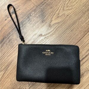 Coach Black Zip Wristlet